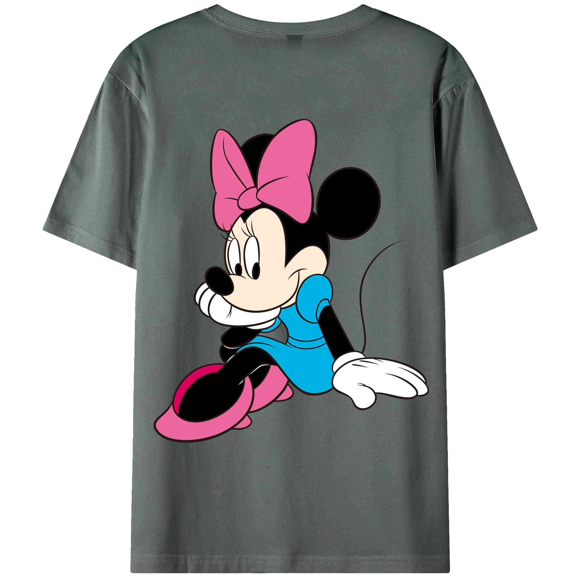 ミッキーマウス Mickey Mouse 綿100％ メンズ半袖Tシャツ（バックプリント） 通気性